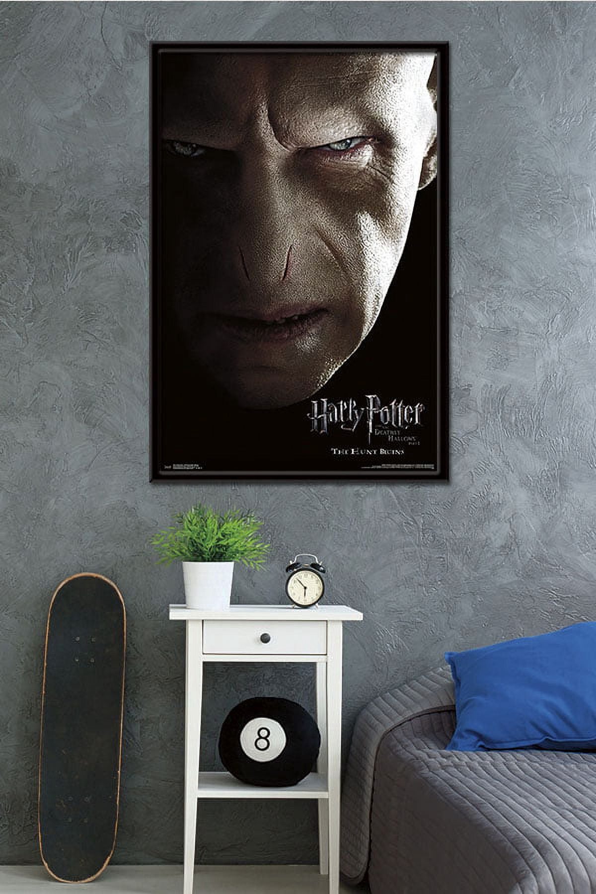 Harry Potter and the Deathly Hallows: Part 1 - Voldemort One Sheet Wall Poster, 22.375" x 34", Framed