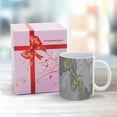 thumbnail image 4 of 11 Oz Grey and Gold Marble Printed Ceramic Coffee Mug - Gift for Birthdays and Holidays, 4 of 8