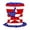 B, variant on Clode 2 Styles American Flag Top Hats Patriotic Hats for Independence Day & 4th of July Celebrations Gaming Paper Weights