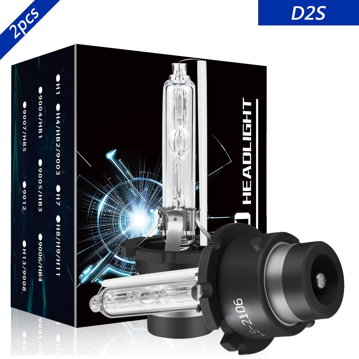 Obndvu D2S Xenon HID Headlight Bulbs for Acura TSX 20042014 Low Beam