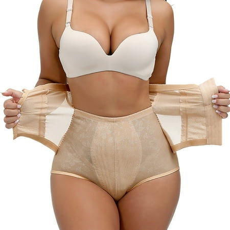 Chuancc Womens Underwear Women Butt Lifter Waist Trainer Hi Waist Body Shaper Panty High Waisted Tummy Control Underwear for Women Womens Underwear Seamless Clearance Beige Xl