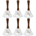 thumbnail image 6 of Bevin Bells Ring for a Kiss Wedding Bell | Loud Cowbell, Tea Bell, or Ornamental Bells | Party & Reception Bell | 6 Pack | Countertop Service Call Bell | Made in CT, USA, 6 of 6