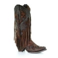 thumbnail image 2 of CORRAL Adult Female Goat Overlay & Studs & Fringes Honey Boots, Size: 9.5, Width: M, 2 of 5