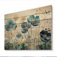 thumbnail image 2 of Designart "Blue Botanical flow III" Abstract Botanicals Print on Natural Pine Wood, 2 of 5