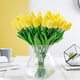 thumbnail image 2 of 10 piezas mini tulipán flor artificial amarilla, 2 of 5