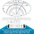 thumbnail image 3 of 2 Pcs Plastic Measuring Rolling Ruler, 6 Inch Drawing Roller Ruler Parallel Glider Rolling Rulers Drawing Design for Measuring, Drafting, 3 of 8