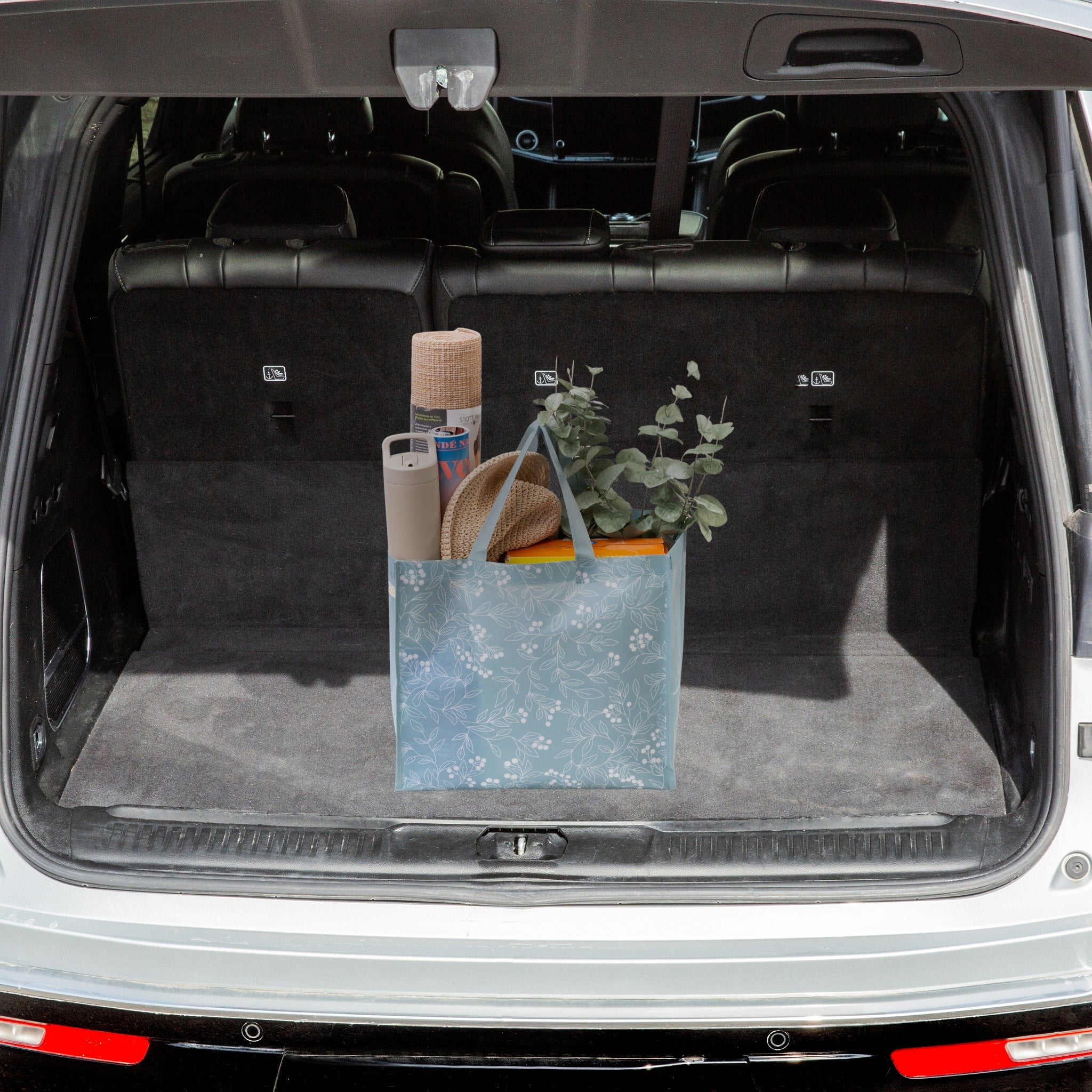 Reusable Grocery Bag with Bottle Holder , Reusable Shopping Bag for groceries, Multipurpose Tote Bag Winter Design, Winter Reusable Grocery Bag