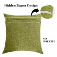 thumbnail image 5 of DWCN Linen Suqare Decorative Throw Pillow Covers for Home Sofa Decoration, 20 x 20 Inches, Olive Green, 2 Pack, 5 of 6