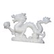 thumbnail image 2 of Estatua de dragón de resina de Treasures Fengshui, estatua de dragón de escultura de dragón para gabinete de escritorio de estantería de oficina blanco, 2 of 8