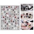thumbnail image 5 of Hojas de pegatinas para decoración de uñas KEWITY Halloween autoadhesivas lindas calabazas fantasma, 5 of 5