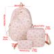 thumbnail image 5 of Conjunto de tres piezas de bolso con lazo para mujer, mochila de gran capacidad, bolso de hombro, bolso de mano, conjunto de monedero versátil para uso diario, decoración con lazo de moda., 5 of 5