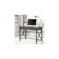 thumbnail image 4 of Homestock Classic Charm Computer Desk Made With Matte Black Finish, Drop Front Drawer, Wood/Iron Material, 46" L X 22" W X 30" H, 66 Lb, Smoke Gray - Office Desks, Desks With Keyboard Drawers, 4 of 9