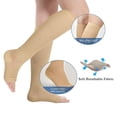 thumbnail image 3 of Knee High Flexible Compression Sox S/M/L/XL/XXL Open Toe Running Compression Socks Compress Socks Compression Socks Sports Compression Socks BLACK XXL, 3 of 8