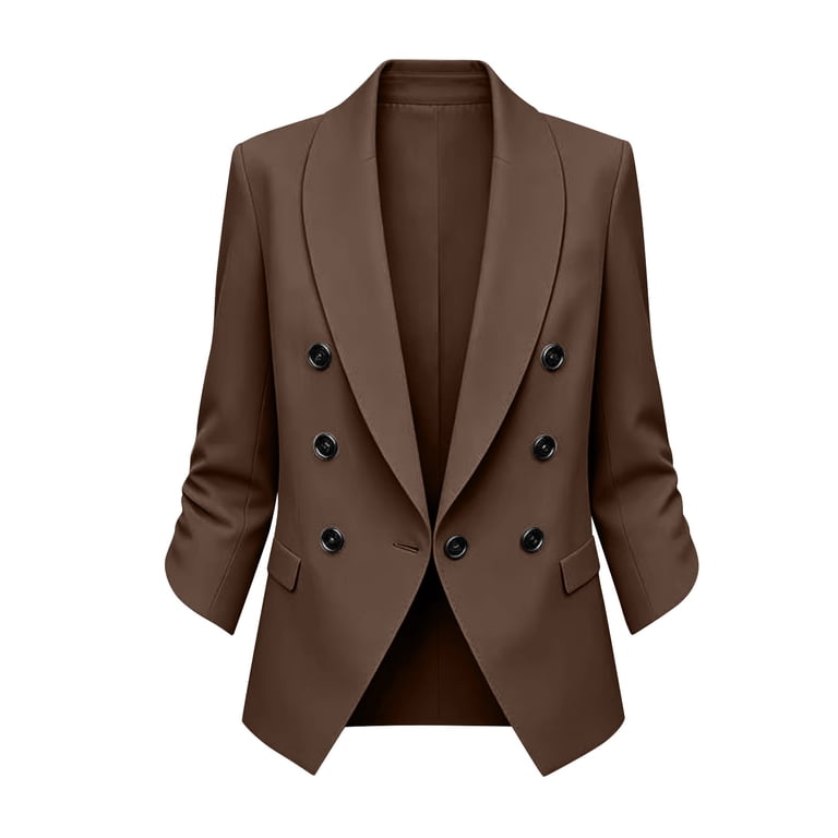 brown dress jacket ladies Amazon.com: Spring Autumn Brown Blazer Long Sleeve Single Breasted Office Ladies Jacket Business Work Wear Formal Coat s1 Black XS : Clothing, Shoes & Jewelry