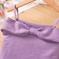 thumbnail image 6 of Umfun Toddler Girls 2 Piece Outfits, Bow Detail Spaghetti Strap Top + Wide Leg Pants Set, Cute Casual Wear, 6 of 9