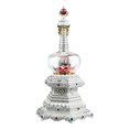 thumbnail image 2 of Justharion Tibetan Stupa Add Traditional Touch To Home With Exquisite Gift Choice Decorative Tower Stupa Bright Silver, 2 of 6