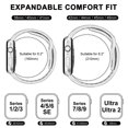 thumbnail image 7 of FKM Rubber Bands for Apple Watch, Silicone Band Straps Compatible with Apple Watch Series Ultra2/Ultra/9/8/SE2/7/6/SE/5/4/3/2/1,Silicone Wristband Compatible with Apple Watch 38/40/41mm, 7 of 7