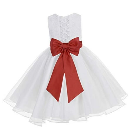

Ekidsbridal White Lace Organza Flower Girl Dress Toddler Girl Dresses Christening Dresses Evening Gown Girl Lace Dresses Princess Dresses Pageant Gown Communion Dress Baptism Dress Ballroom Gown 186T
