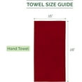 thumbnail image 2 of Elegant Comfort Turkish Cotton Hand Towel Set, 4-Pack, 16" x 28", Highly Absorbent - Soft Bathroom Towels, Burgundy, 2 of 6