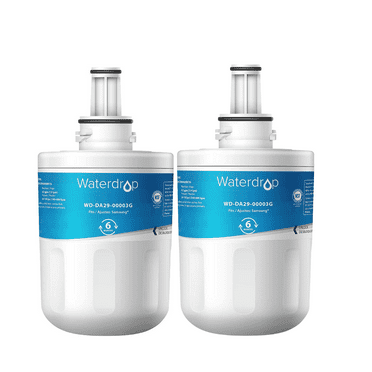 Waterdrop DA29-00003G Refrigerator Water Filter, Replacement for Samsung DA29-00003G, DA29-00003B, DA29-00003A, Aqua-Pure Plus, HAFCU1, RFG237AARS, FMS-1, RS22HDHPNSR, RSG257AARS, WSS-1, 2 Filters