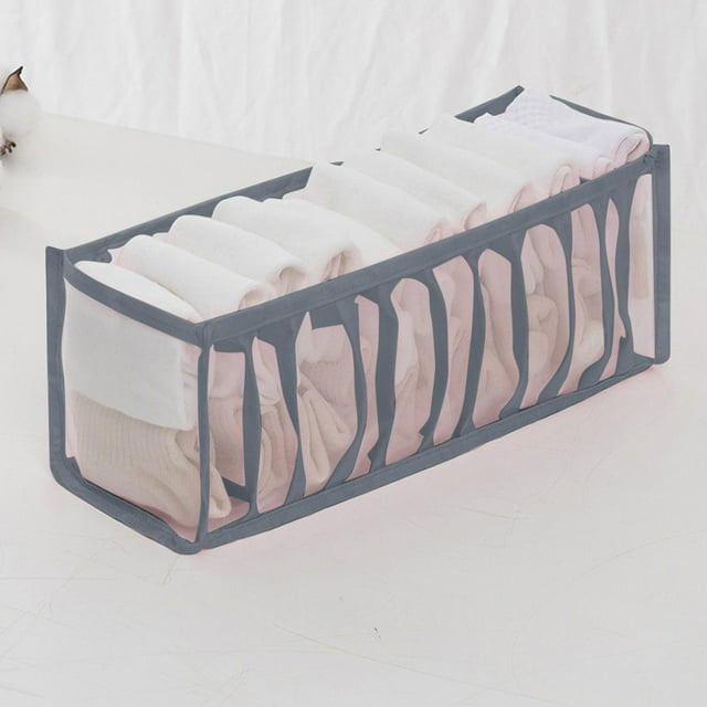 Agiferg Household Foldable Mesh Underwear Storage Box Socks Bra And Panties