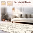 thumbnail image 2 of ODIKA 8'x10' Machine Washable Non-Slip Area Rug, Vintage Floral Trellis with Delicate Botanical Motifs High Traffic Rug with Pad, Ivory, 340487, 2 of 8
