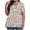 Khaki, variant on Blczomt Summer Womens Tops Casual Polka Dot Plus Size Shirts Black Crew Neck Short Sleeve Blouses Women