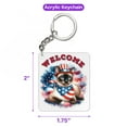 thumbnail image 5 of Siamese Patriotic Welcome for 4Th of July Independence Day Acrylic Keychain Cat Lover Kitten Owner Gifts Collar Charm Tag Keyring - 00010, 5 of 5