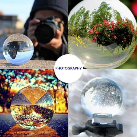 4 Size K9 Crystal Photography Lens Ball Sphere Photo Prop Background Home
