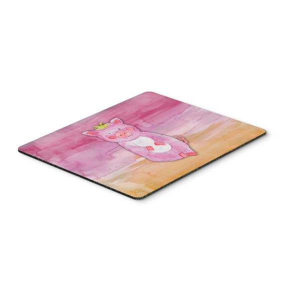 Pig Watercolor Mouse Pad Hot Pad or Trivet