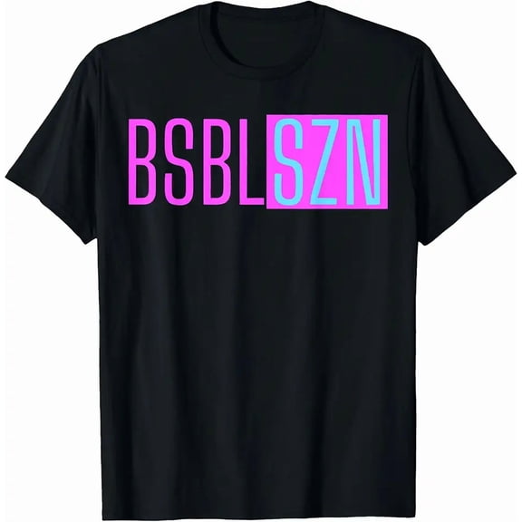 Pink BSBL SZN Baseball Season Game Day Girls Youth T-Shirt