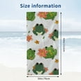 thumbnail image 3 of PHYHOO Cute Frog Oversized Quick Dry Microfiber Beach Towel Frog Flower Lightweight Sand Free Towel Super Soft &amp; Absorbent for Travel Swimming Sports 30x60in, 3 of 8