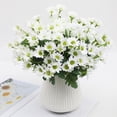 thumbnail image 4 of CQCYD St Patrick's Day Artificial Flowers, Little Simulation Bouquet Chamomile Wedding Home Decoration Chrysanthemum Jumping Orchid Chrysanthemum Small Fresh Silk Flower for Table Centerpiece Party, 4 of 8