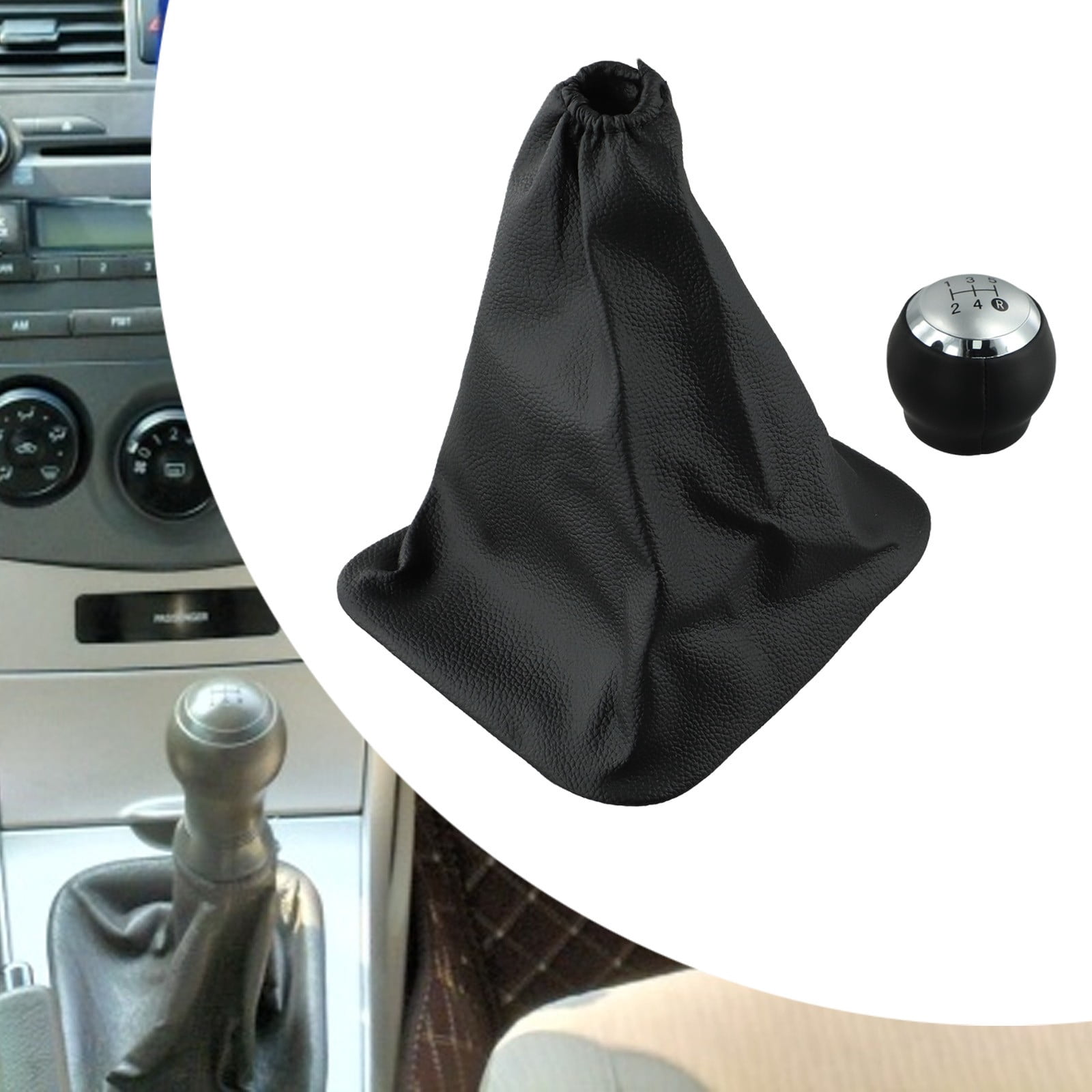 Coconut Ok for Toyota for Auris 2007-2013 Car Gear Shift Knob Lever Gaitor Boot Cover for Corolla Shift Gear Sleeve Replacement Parts,5 Speed