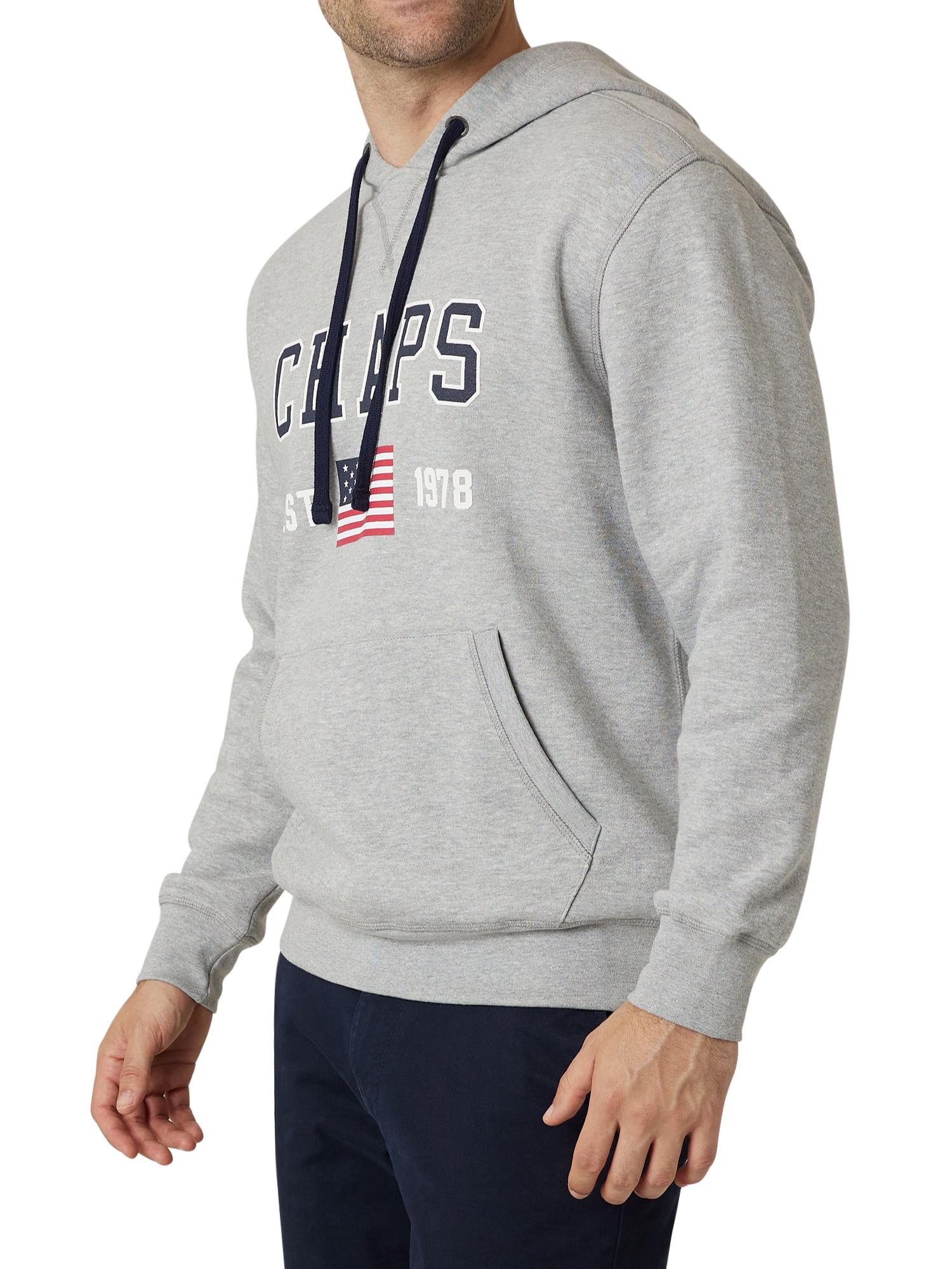 Chaps Men's Everyday Fleece Logo Pullover Hoodie- Sizes XS up to 4XB