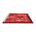 thumbnail image 2 of Ahgly Company Machine Washable Indoor Square Abstract Red Modern Area Rugs, 4' Square, 2 of 4