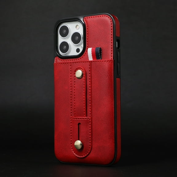 Dteck iPhone11 pro, Wrist Strap PU Leather Shockproof Handy Belt Case for iPhone 11 Pro,Red