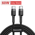thumbnail image 1 of Baseus-Cable USB tipo C a USB tipo C para MacBook Pro, carga rápida 3,0, 100W, PD, para Samsung, Xiaomi mi, 1 of 4