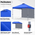 thumbnail image 3 of MASTERCANOPY 10 x 10ft Pop-up Canopy Tent with 1 Sidewall, Blue, 3 of 7