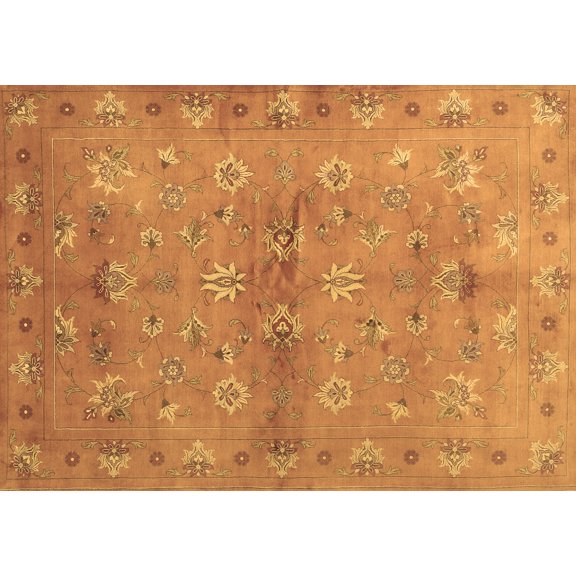 Ahgly Company Indoor Rectangle Abstract Brown Contemporary Area Rugs, 3' x 5'