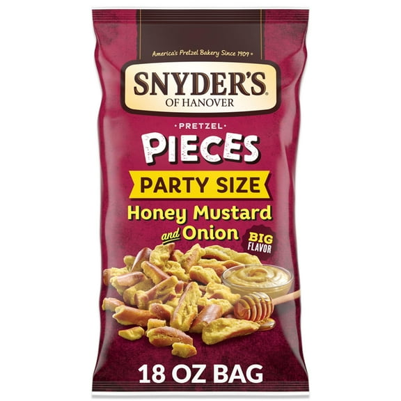 Snyder's of Hanover Pretzel SSF20 Pieces, Honey Mustard and Onion, Party Size 18 Oz