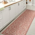 thumbnail image 5 of JONATHAN Y SANTA MONICA 2 x 10 Runner Rug, Charleston Vintage Filigree Textured Weave - Red/Beige, SMB106B-210, 5 of 6
