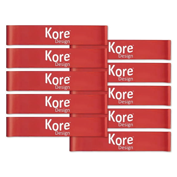 Kore Design Chair Fidget Silicone Kick Bands Red 10/Pack (KD-KB0000)