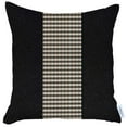 thumbnail image 2 of Bohemian Handmade Decorative Throw Pillow Houndstooth 18" x 18" Black & Brown Square Pillowcase for Couch, Bedding, 2 of 7