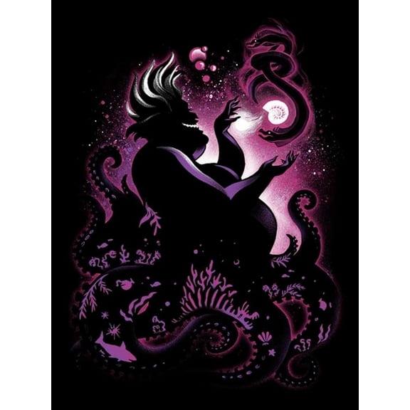 DIY 5D Diamond Painting ,Ursula Diamond Painting Kits, Round Full Drill Paint with Diamond Arts Canvas Crafts Crystal Embroidery for Home Wall Decor Gift 12x16inch