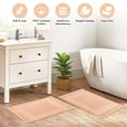 thumbnail image 3 of Superior Egyptian Cotton 900 GSM Greek Key Border 2-Piece Bath Mat Set, Peach, 3 of 7