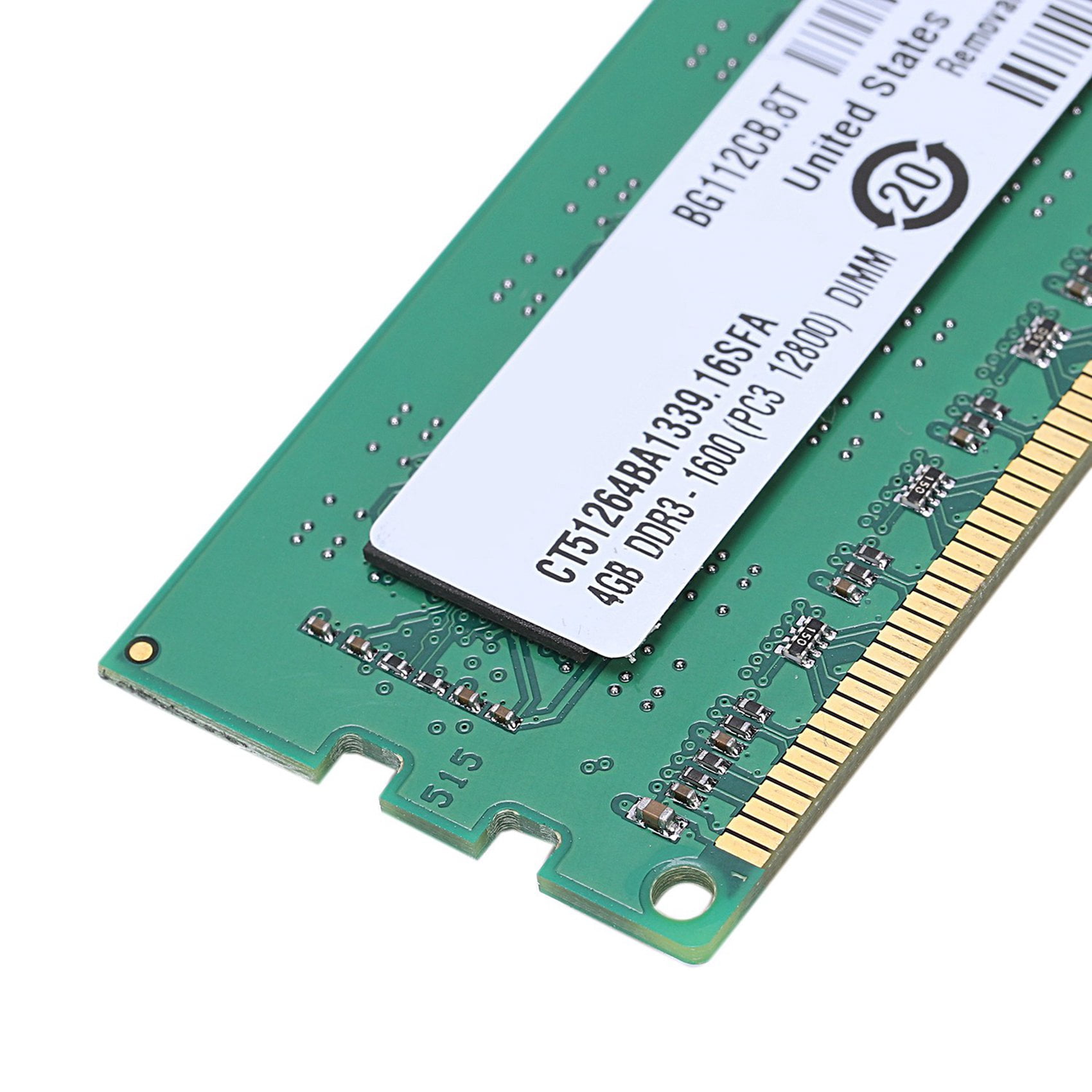 2X DDR3 4GB Memory Ram PC3-12800 1.5V 1600Mhz 240 Pin Desktop Memory DIMM Unbuffered and Non-ECC for Motherboard