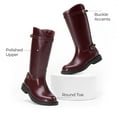 thumbnail image 3 of BURUDANI Girls Knee-High Side-Zip Riding Boots for Little Kid & Big Kid Sizes, 3 of 6