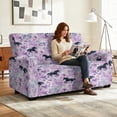 thumbnail image 3 of SCRAWLGOD Horse Floral Print Recliner Loveseat Slipcovers Washable Non Slip Sofa Cover with Pocket Stretch Anti Scratch Reclining Slipcover, 3 of 8