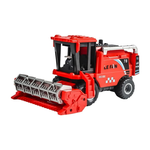 Siruishop Combine Harvester Farm Toy Movable Farm Car Toy for Boys Girls Kids Children Red